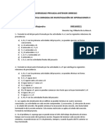 PRÁCTICA DIRIGIDA DE INVESTIGACIÓN DE OPERACIONES II PERT Y CPM