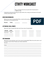 Productivity Worksheet: Know Your Purpose