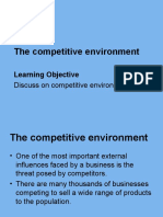 The competitive environment: Discussing key factors