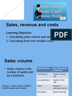 Sales, revenue and Costs