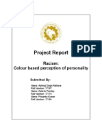 Project Report: Racism: Colour Based Perception of Personality