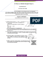 ICSE Class 10 Maths Sample Paper 1 PDF