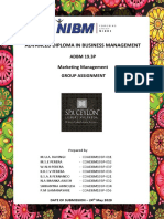 Advanced Diploma in Business Management: ADBM 19.3P Marketing Management Group Assignment
