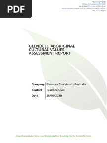 Glendell Aboriginal Cultural Values Assessment Report