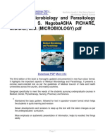Microbiology and Parasitology Pmfu - B. S. Nagobaasha Pichare, M.B.B.S., M.D. (MICROBIOLOGY) PDF