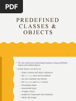 Week4 - Predefined Classes and Objects