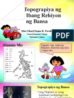 AP Aralin 11 Ang Topograpiya NG Iba't Ibang Rehiyon NG Bansa