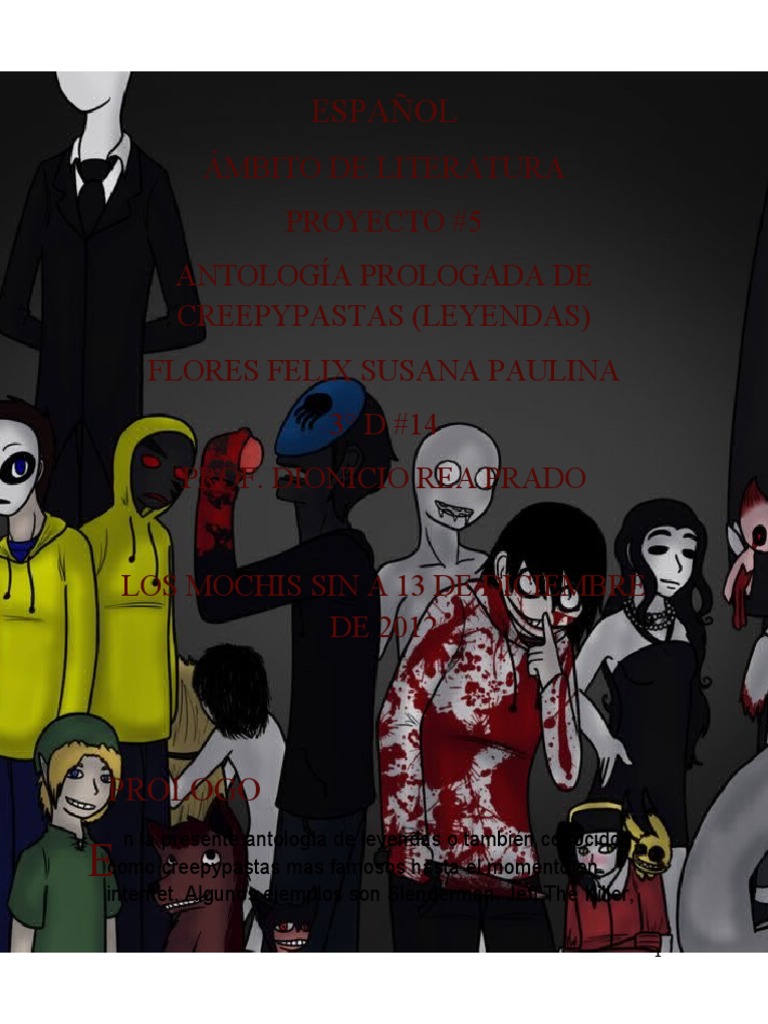 Antologia de Creepypastas | PDF | Libros para adolescentes | Ficción general, image size:768x1024