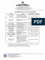 English Department - Dates and Tasks To Remember Date Task Key Persons in Charge