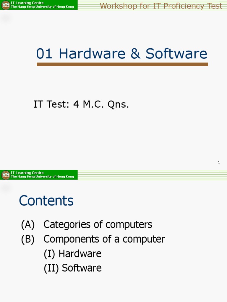 ITWS Ch1 PPT (Hardware and Software) PDF PDF Computer Data Storage