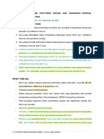 Lecture 5. Effect Size, Hypothesis Testing, and Confidence Interval Principle and Aplication