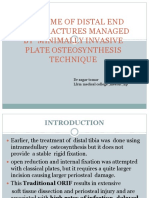 Outcome of Distal End Tibia Fractures Managed by Minimally Invasive Plate Osteosynthesis Technique