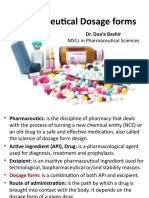 Pharmaceutical Dosage Forms: Mscs in Pharmaceutical Sciences