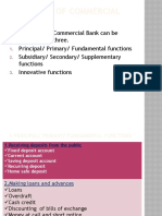 Functions of Commercial Banks