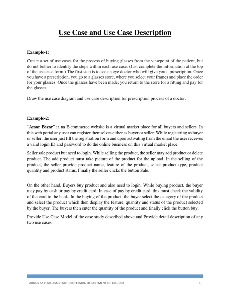 Use Case - Practice Example | PDF | Automated Teller Machine | Sales