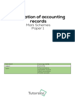 IGCSE Accounting verification records mark schemes