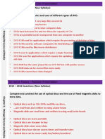 2015 - 2016 Questions (New Syllabus) Describe The Characteristics and Uses of Different Types of DVD