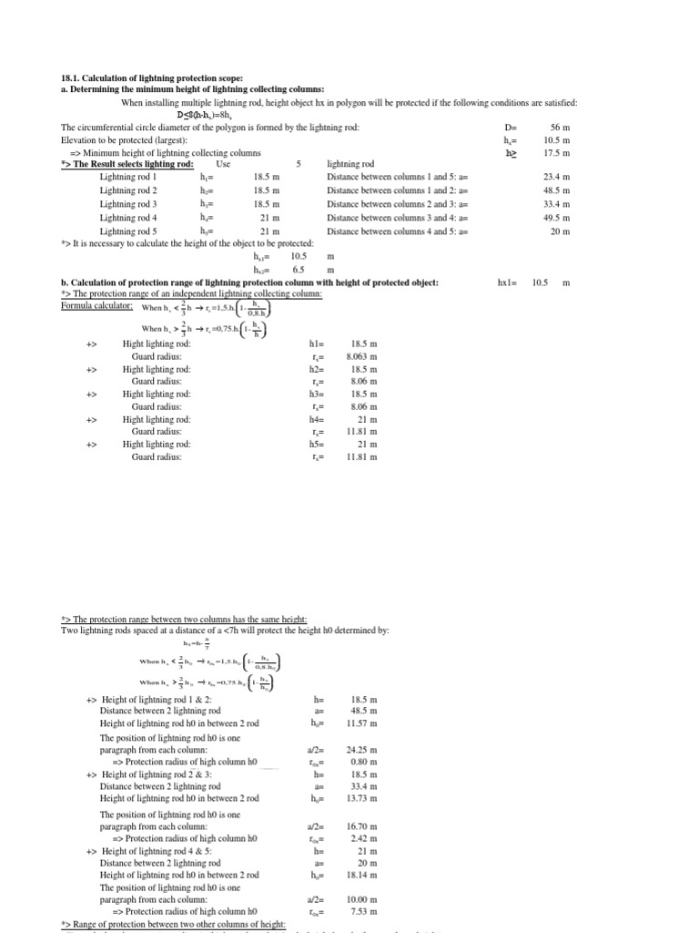 Lightning Protection Calculation Guide | PDF | Geometric Shapes | Geometry