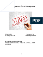 Project Report on Managing Stress