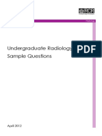 Undergraduate Radiology Sample Questions: April 2012