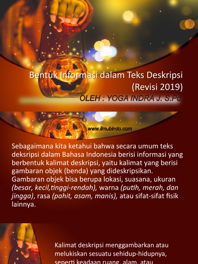 Teks Deskripsi: Bentuk dan Contoh | PDF