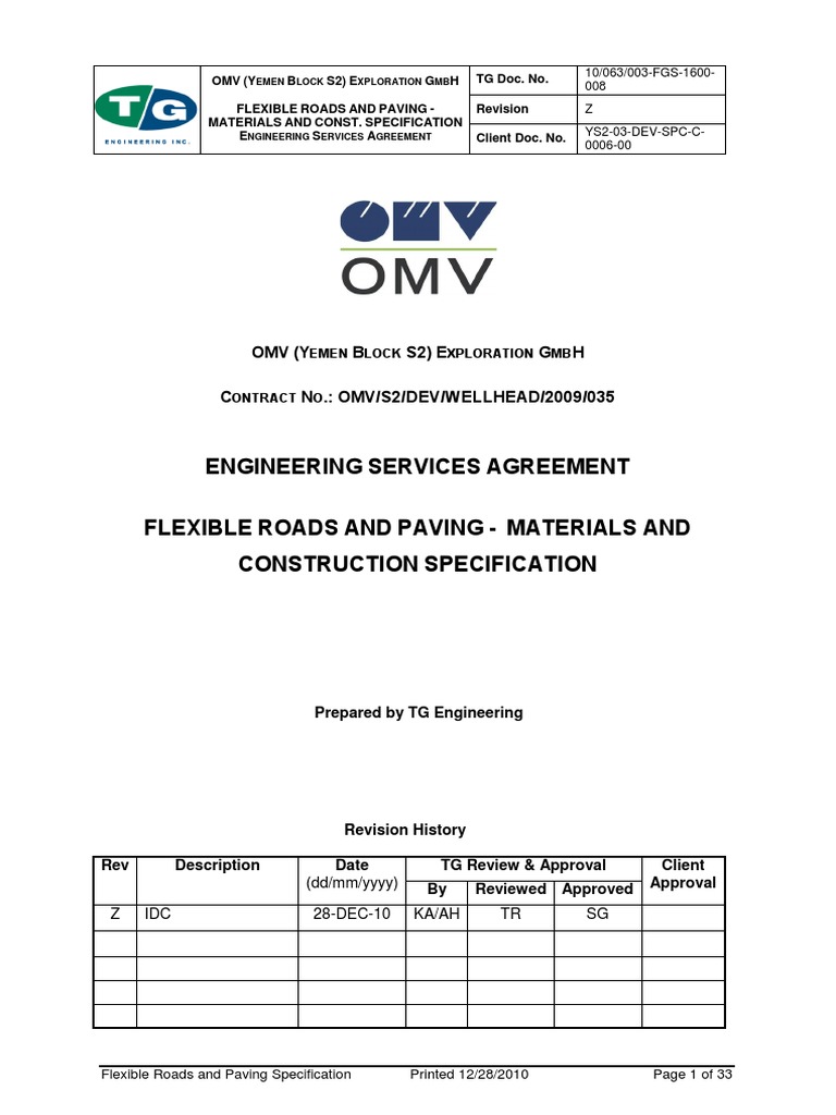 Engineering Specs for Yemen Roads | PDF | Road Surface | Asphalt