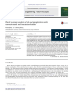 Plastic Damage Analysis of Oil and Gas Pipelines With Unconstrained and Constrained Dents