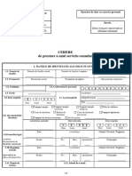 Cererea de Servicii Consulare - Înscriere Certificat de Naştere Străin În Registrele de Stare Civilă Română PDF