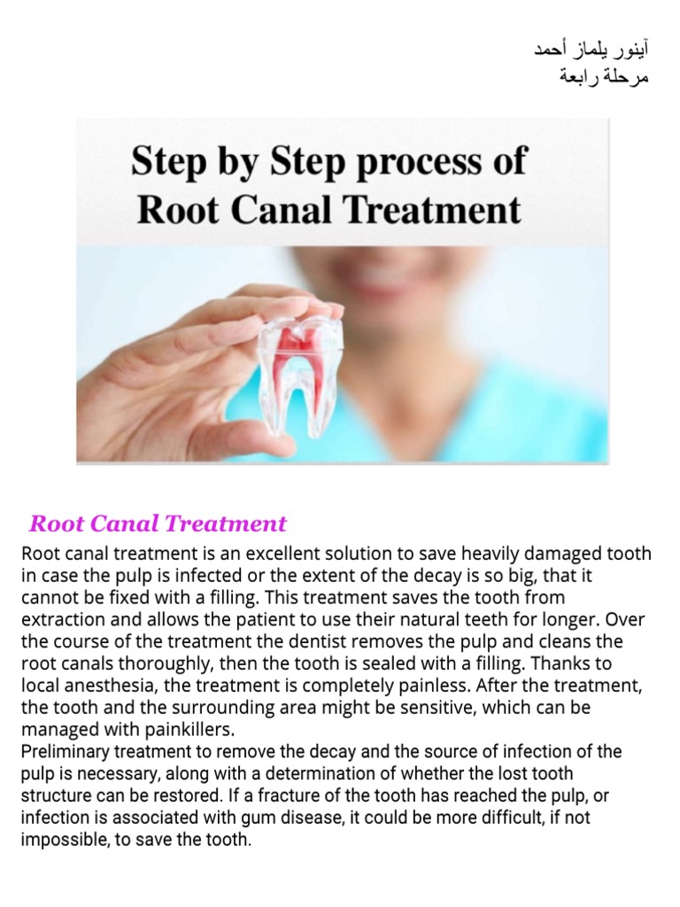 Steps of Endodontic Treatment PDF Health Sciences Medical Specialties