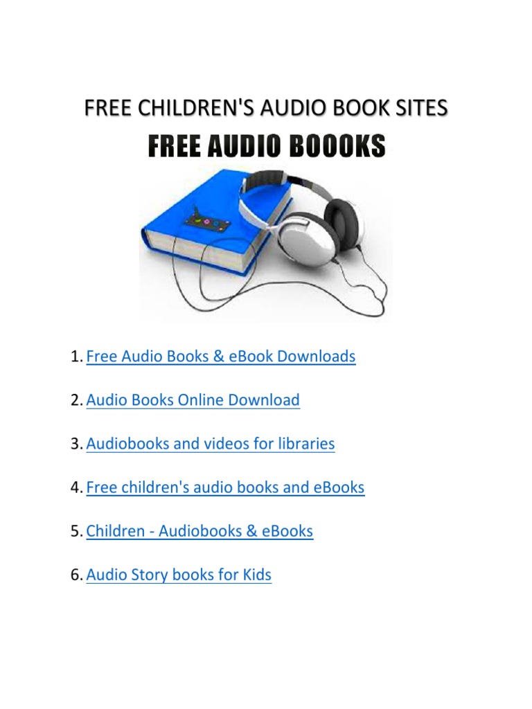 Free Audio Books for Children | PDF