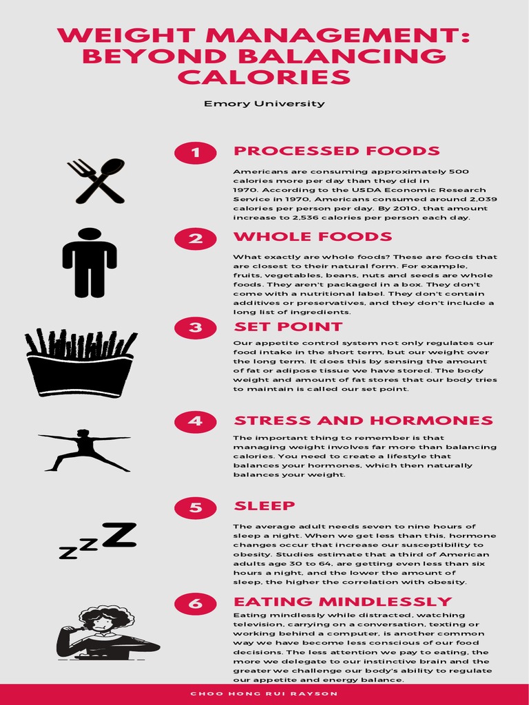 Weight Management Beyond Balancing Calories PDF Weight Management