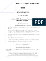 ST5 Finance & Investment Exam April 2015