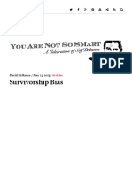 Survivorship Bias - You Are Not So Smart