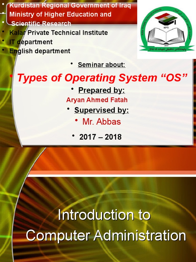 4 - Operating System Basics | PDF | Operating System | Graphical User ...