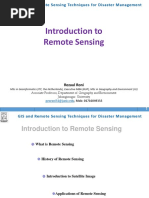 Introduction To Remote Sensing: Rezaul Roni