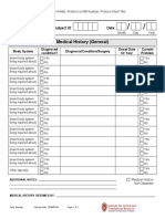 Medical History (General) : Subject Initials Subject ID Date