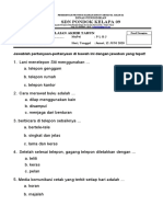 Soal Kelas 2 Pat PLBJ Jumat 12 Juni 2020