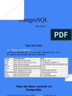 Tipos de datos PostgreSQL