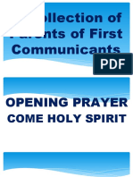 RECOLLECTION OF PARENTS OF FIRST COMMUNICANTS (Edited)