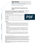 HHS Public Access: Knowledge and Beliefs About Electronic Cigarettes Among Quitline Cessation Staff