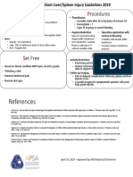 Dmission Rocedures: Updated APSA Blunt Liver/Spleen Injury Guidelines 2019