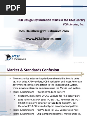 PCB Design Optimization Starts in The CAD Library 6410371 PDF 