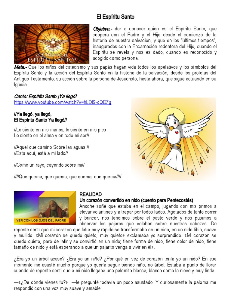 El Espíritu Santo: Acción y Significado | PDF | espíritu Santo | Cristo ...