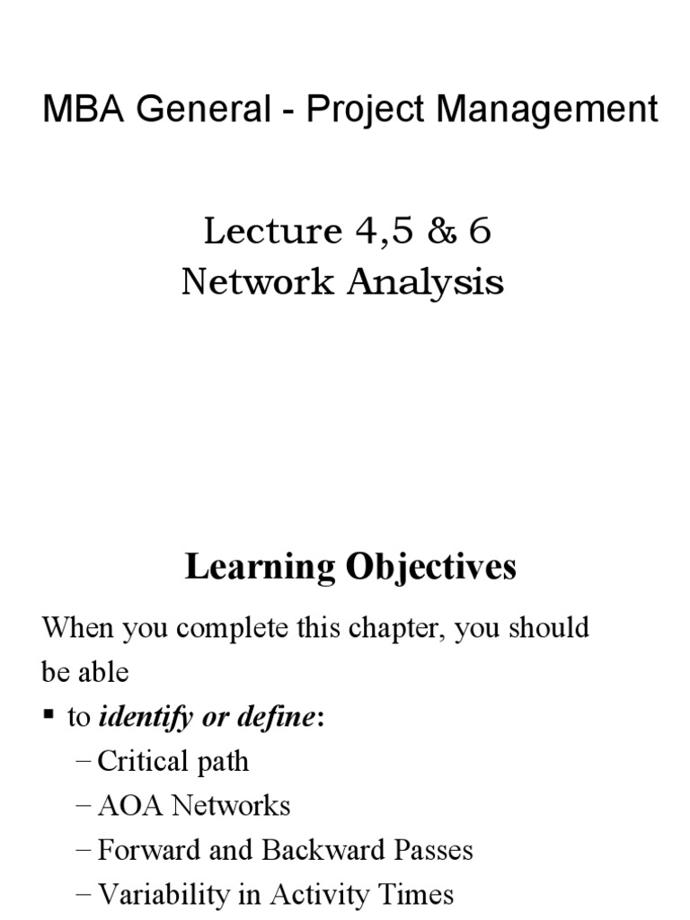 Lecture 4,5,6 - Mba Network Analysis | PDF | Applied Mathematics | Analysis