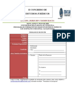 Formulario de Inscripción II Congreso de Estudios Jurídicos