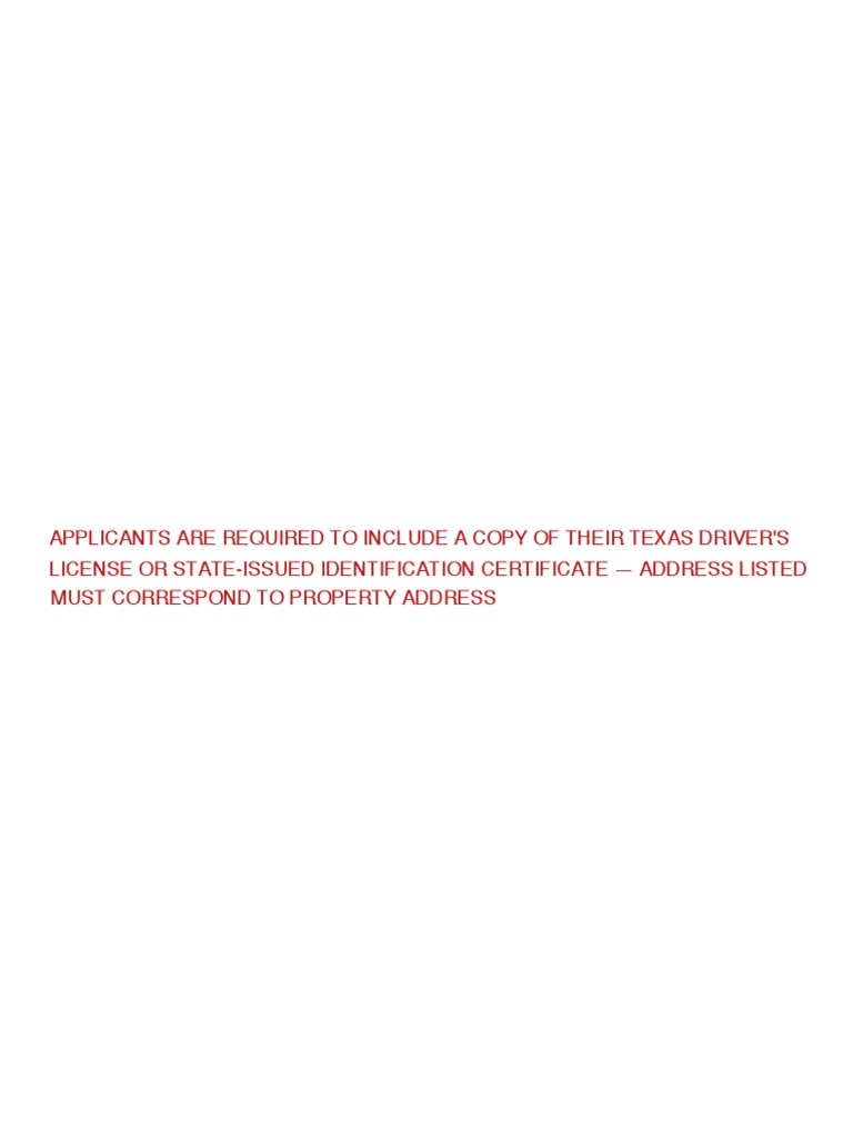 Texas Residence Homestead Exemption Form | PDF | Tax Exemption | Affidavit