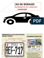 PLACAS DE RODAJES - Transporte - Capacitacion - 2020