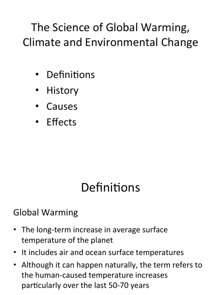 Lecture 1 The Science of Climate Change | PDF | Greenhouse Effect ...