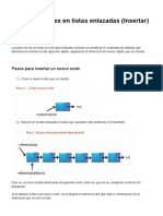 E2, Operaciones en Listas Enlazadas (Insertar) PDF