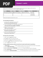 Grammar 4 - Used To: Affirmative Negative Questions Short Answers